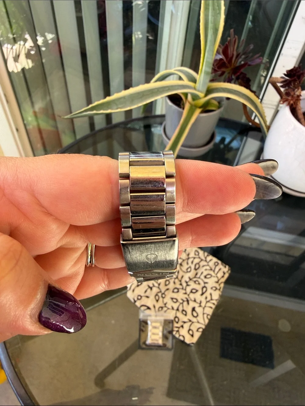 NOKIN Stainless Steel Square Face Watch